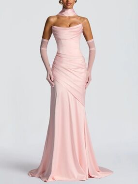 KENSINGTON MAXI DRESS - BLUSH with Sybil Scarf included